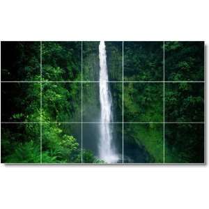 Waterfalls Picture Bathroom Tile Mural W004  24x40 using (15) 8x8 