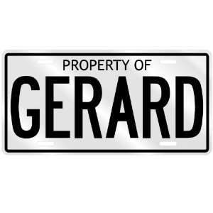    NEW  PROPERTY OF GERARD  LICENSE PLATE SIGN NAME