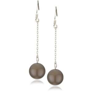  tre Trudi Grey Glass Bead Dangle Earrings Jewelry