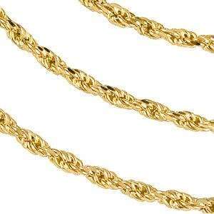  14k Yellow Gold 7 inch 1.75 mm Rope Chain Bracelet in 14k 
