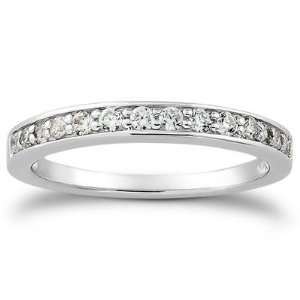  Elegant Matching Engagement Band in 18K White Gold 