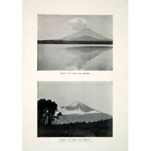 1909 Print Mount Fujisan Yama Tokyo Lake Motosu Kami Yoshida Japan 