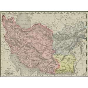   1895 Antique Map of Persia, Afghanistan, Baluchistan