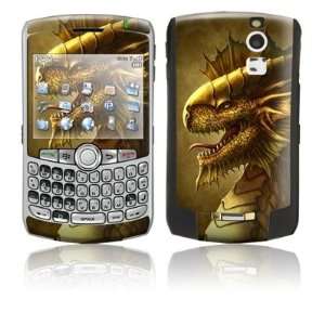 Gold Dragon Design Protective Skin Decal Sticker for Blackberry Curve 
