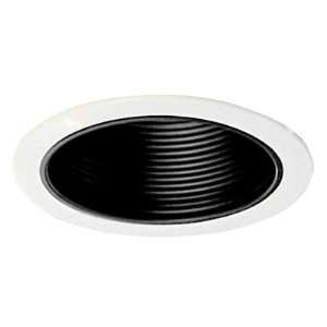  Recessed Housing Trims in Black with Cone Baffle Ceiling 