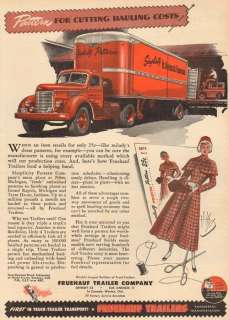 1940s vintage FRUEHAUF Trucking TRAILER Simplicity Sewing DRESS 
