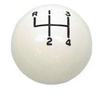 WHITE BALL 4 SPEED 5/16 SHIFT KNOB FOR MUNCIE SHIFTERS  