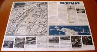 NEWSMAP WW II Poster 1944 Normandy Front Vol. 2 No. 52F  