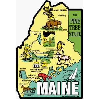  Fridgedoor Maine Pine Tree State Travel Decal Magnet Automotive