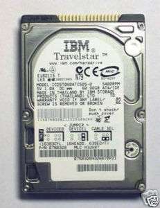 IBM IC25T060ATCS05 0 ULTRA ATA 2.5 DRIVE 60.0GB NEW  