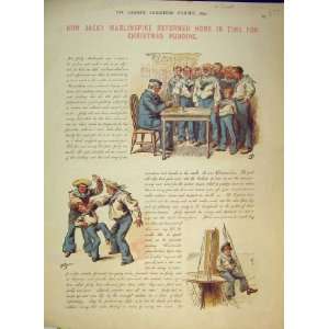   1890 Colour Print Jack Marlinspike Christmas Pudding