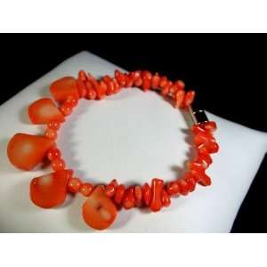  Bijoux, bracelet su style tribale en corale avec fermoir 