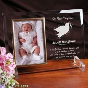  For My Baptism Beveled Glass Picture Frame Personalized 