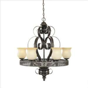  Trevi Collection 6 Light 34ö Burnt Umber with Silver 