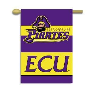  EAST CAROLINA PIRATES 28 x 40 Double Sided Outdoor 