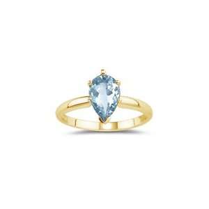  0.70 Cts Aquamarine Solitaire Ring in 14K Yellow Gold 10.0 