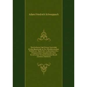   Bearb (German Edition) Adam Friedrich Schwappach Books