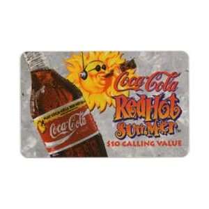   Card $10. Coca Cola Red Hot Summer Sun With Headphones & Coke Bottle