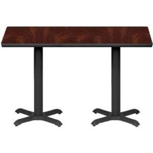  Rectangular Cafeteria Table with 2 End Bases (24x48 