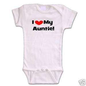 love heart my auntie baby onsie t shirt aunt clothe  