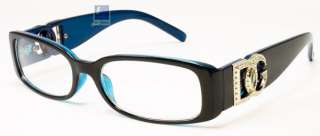 Clear Lens Glasses Womens Blue RX Optical Eyewear New DG028 blu  