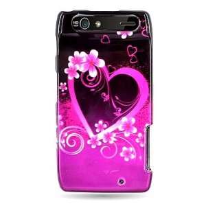 WIRELESS CENTRAL Brand Hard Snap on Shield With HEART LOVE PINK Design 