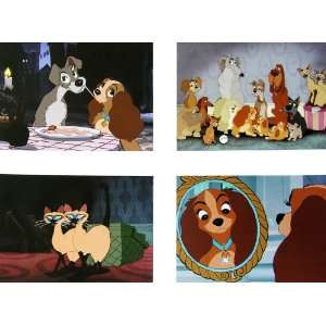    Disney Lady & Tramp 50th Lithographs Set of 4 Toys & Games
