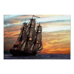  sailing towards sunset Posters