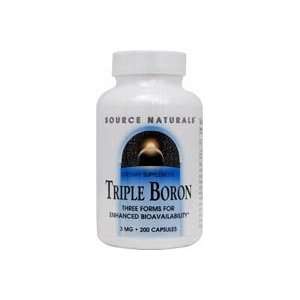  Triple Boron 3 mg 200 Capsules   Source Naturals Health 