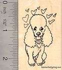 Loving Valentine Poodle Dog Rubber Stamp H15709 WM Love, Heart