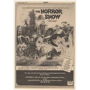  1980 The Horror Show Movie Promo Trade Print Ad (Movie 