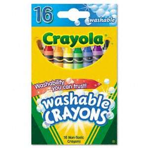  Crayola® Washable Crayons, Regular Size, 16 Colors per 