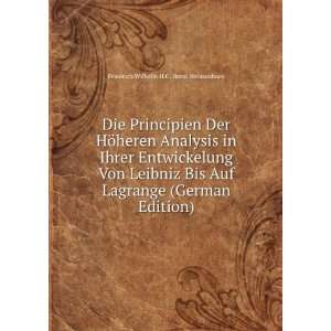   in Ihrer Entwickelung Von Leibniz Bis Auf Lagrange (German Edition