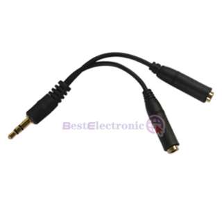 Stereo Headset Y Splitter 2 x 3.5mm Jack Cable Adapter  