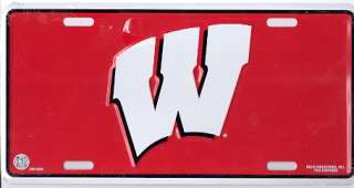 WISCONSIN BADGERS ALUMINUM LICENSE PLATE SIGN L361  