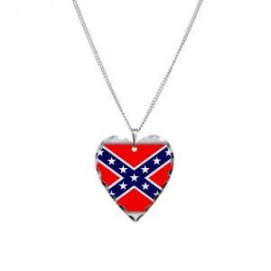   Necklace Heart Charm Rebel Confederate Flag HD Artsmith Inc Jewelry