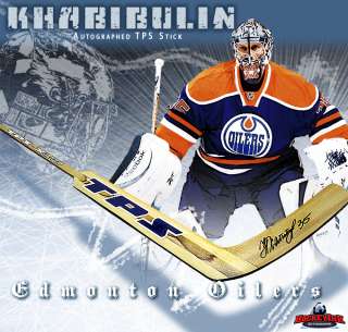 Nikolai Khabibulin Signed TPS Goalie Stick   Edmonton  