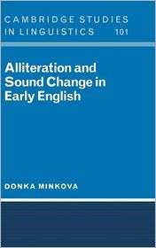 Alliteration and Sound Change in Early English, (0521573173), Donka 