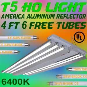  4Ft T5 HO Fluorescent Tube   6 Lamp 48 Grow Light Bulb 