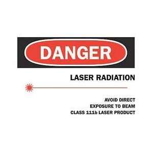 Danger Laser Sign,7 X 10in,r And Bk/yel   BRADY 