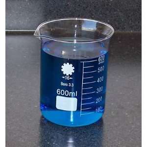 Beaker   Glass 600ml  Industrial & Scientific