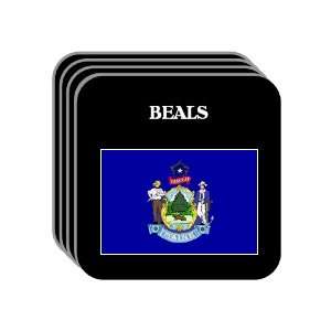  US State Flag   BEALS, Maine (ME) Set of 4 Mini Mousepad 