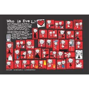  Eve L Collage Quirky Cartoon Humour Poster 24 x 36 inches 
