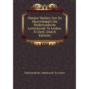   Dutch Edition) Nederlandsche Letterkunde Te Leiden  Books
