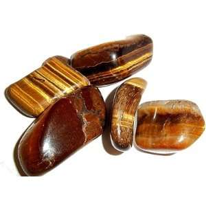 Miraclecrystals 3 Tigers Eye Tumbled Stones   Grounding 