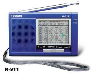 New TECSUN R 911 FM MW SW 11 BANDS RADIO RECEIVER