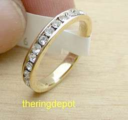   GOLD PLATE ETERNITY CZ RING SALE BANKRUPTCY STOCK LIQUIDATION # 45339