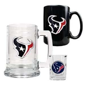  NIB Houston Texans NFL Beer Tankard & Shot Glass Sports 