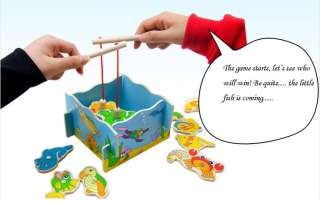 Wooden Toy Magnetic Fishing Game Kids Children Education & Creative 