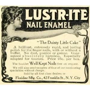  1905 Ad Floridine Lustr Ite Nail Enamel Polish Fingernails 